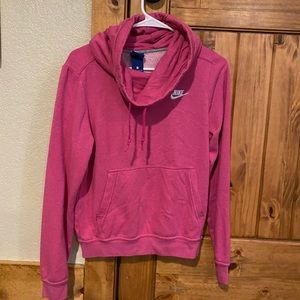 Hot Pink Nike Hoodie (neck warmer feature!)